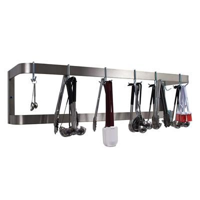 Advance Tabco SW-108 108" Wall-Mount Pot Rack w/ (18) Double Hooks, Stainless Steel, Double Bar