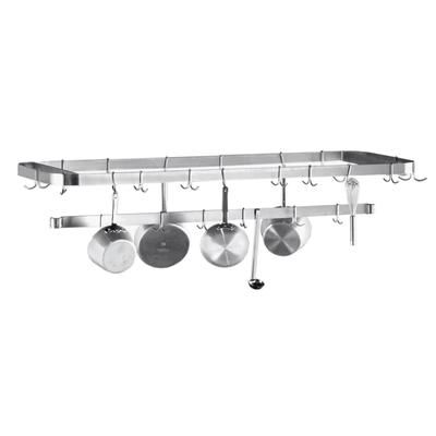 Advance Tabco SWT-84 84" Table-Mount Pot Rack w/ 18 Hooks, Stainless Steel