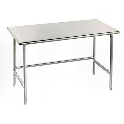 Advance Tabco TGLG-2411 132" 14 ga Work Table w/ Open Base & 304 Series Stainless Steel Flat Top