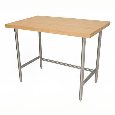 Advance Tabco TH2G-308 1 3/4" Maple Top Work Table w/ Open Base, 96"L x 30"D