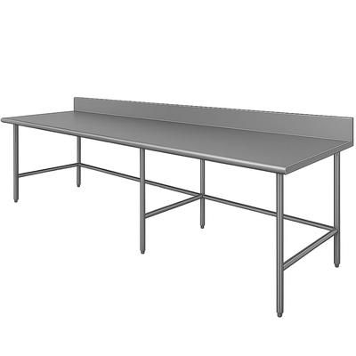 Advance Tabco TSKG-3612 144" 16 ga Work Table w/ 430 Series Stainless Steel Top, 5" Backsplash