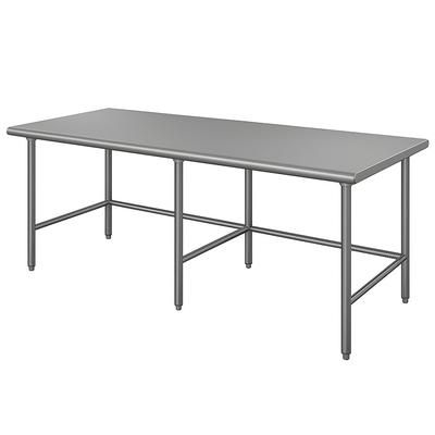 Advance Tabco TVLG-4810 120" 14 ga Work Table w/ 304 Series Stainless Steel Flat Top