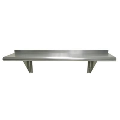 Advance Tabco WS-12-72 Solid Wall Mounted Shelf, 72"W x 12"D, Stainless Steel
