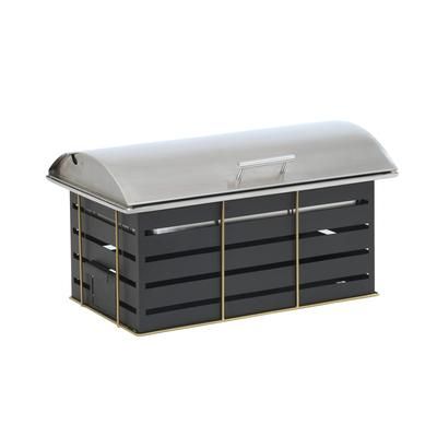 Cal-Mil 22630-90 8 qt Rectangular Chafer w/ Hinged Lid & Chafing Fuel Heat, Black
