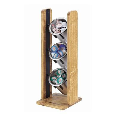 Cal-Mil 3411-99 20 1/2" 3 Tier Cylinder Display, Reclaimed Wood, Brown