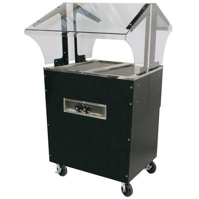 Advance Tabco B2-120-B-S-SB 31 13/16" Hot Food Table w/ 2 Wells & Enclosed Base, 120v, Black