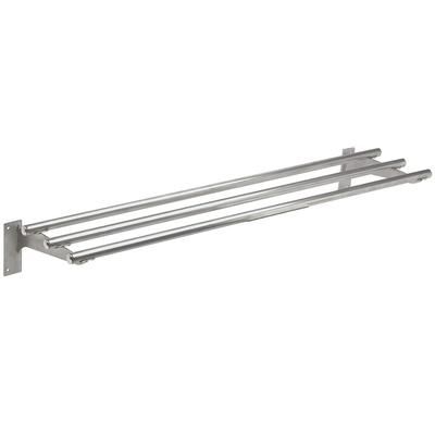 Advance Tabco TTR-4 Triumph Stationary Tubular Tray Slide, 77 3/4", Stainless, Stainless Steel, Fixed Brackets, Silver