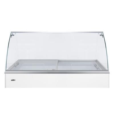 Summit NOVAGDC53KIT Curved Sneeze Guard Kit for NOVA53 Freezer - Glass w/ Aluminum Frame, Clear