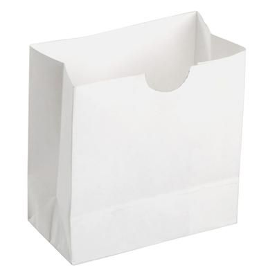 American Metalcraft SBW3 Mini Disposable Snack Bag - 3 3/8"L x 1 3/4"W x 3 1/2"H, White, Grease Resistant, Pack of 250