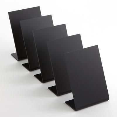 American Metalcraft TBABLA7 Tabletop Chalkboard - 2 7/8"L x 1 3/8"W x 4 1/8"H, Black, Stand-Alone