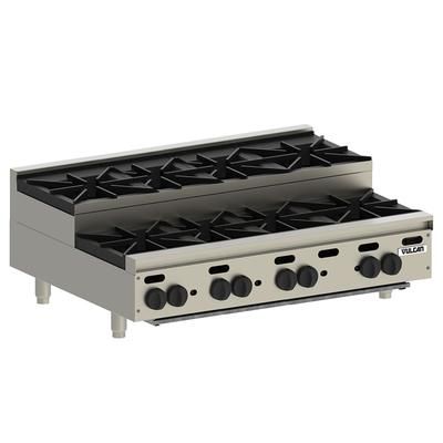 Vulcan VHP848U NG 48" Gas Hotplate w/ 8 Burners & Infinite Controls, Natural Gas, Stainless Steel, Gas Type: NG