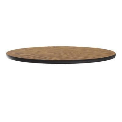 Correll CT48R-06-09 48" Round Cafe Breakroom Table Top, 1 1/4" High Pressure, Oak, Brown, 1.25 in