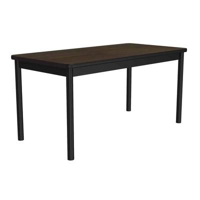 Correll LR3060-01-09-09 Economical Library Table w/ Wear Resistant Surface & T Mold Edge 30x60" Walnut, Brown