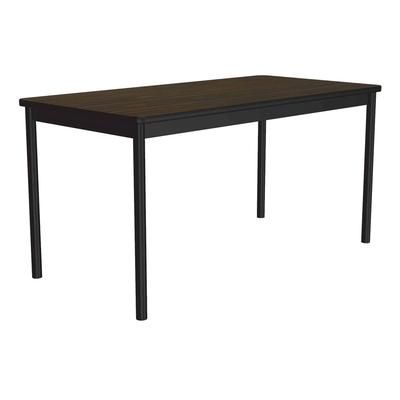 Correll LT3672-01-09-09 Economical Lab Table w/ Wear Resistant Surface & T Mold Edge, 36x72", Walnut, Brown