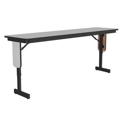 Correll SPA1860PX-15 18 x 60" Panel Leg Seminar Train Table, Adjust to 32" H, Gray Granite/Black