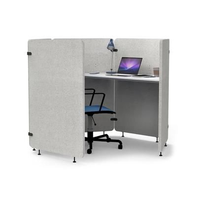 Luxor RCLMWP5 RECLAIM 5-Panel Work Pod - 73" W x 64" D x 54.5" H, PET, Gray