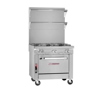 Southbend P36N-BBB-SU NG 36" 6 Burner Commercial Gas Range Top - Modular, Natural Gas, Stainless Steel, Gas Type: NG