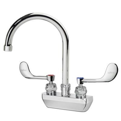 Krowne 14-401L-W-E3 Wall Mount Faucet w/ 6" Gooseneck Spout & VR Wrist Action Handles - 4" Centers, 1.0 GPM