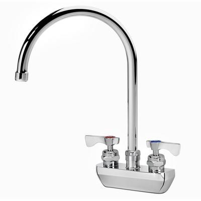 Krowne 14-402L-L-G2 Wall Mount Faucet w/ 8 1/2" Gooseneck Spout & Lever Handles - 4" Centers, 0.5 GPM