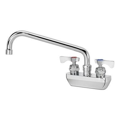 Krowne 14-410L-L-F2 Wall Mount Faucet w/ 10" Swing Spout & Lever Handles - 4" Centers, 1.5 GPM