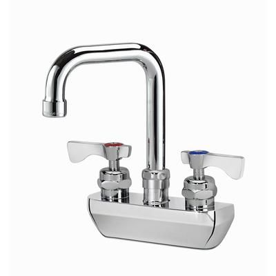Krowne 14-430L-L-G2 Wall Mount Faucet w/ 4 1/2" Double Bend Spout & Lever Handles - 4" Centers, 0.5 GPM