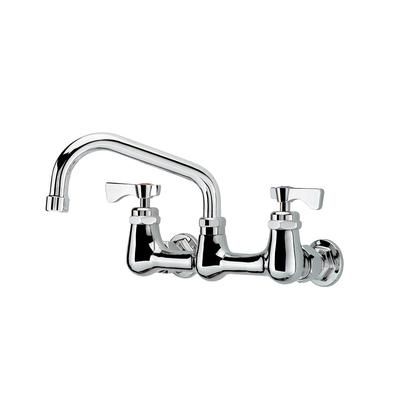 Krowne 14-806L-L-F2 Wall Mount Faucet w/ 6" Swing Spout & Lever Handles - 8" Centers, 1.5 GPM