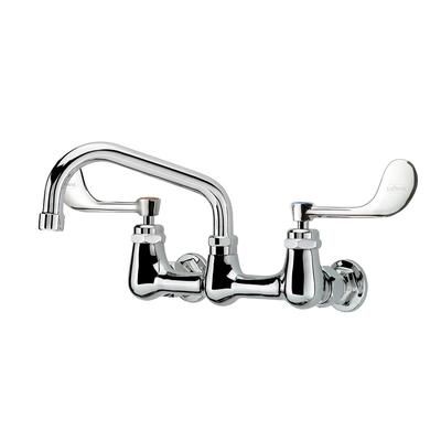 Krowne 14-806L-W-G3 Wall Mount Faucet w/ 6" Swing Spout & VR Wrist Action Handles - 8" Centers, 1.0 GPM
