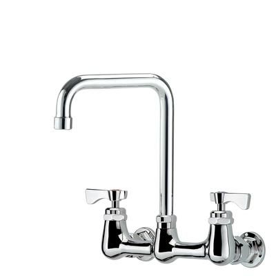 Krowne 14-831L-L-E5 Wall Mount Faucet w/ 6" Double Bend Spout & Lever Handles - 8" Centers, 1.8 GPM