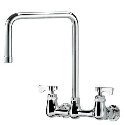 Krowne 14-832L-L-G2 Wall Mount Faucet w/ 8 1/2" Double Bend Spout & Lever Handles - 8" Centers, 0.5 GPM