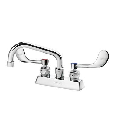 Krowne 15-306L-W-G2 Deck Mount Faucet w/ 6" Swing Spout & VR Wrist Action Handles - 4" Centers, 0.50 GPM