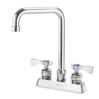 Krowne 15-331L-L-G2 Deck Mount Faucet w/ 6" Double Bend Spout & Lever Handles - 4" Centers, 0.5 GPM