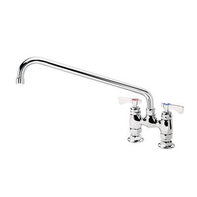 Krowne 15-414L-L-H3 Raised Deck Mount Faucet w/ 14" Swing Spout & Lever Handles - 4" Centers, 1.0 GPM