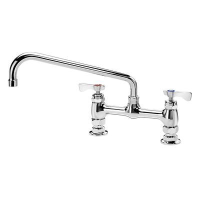Krowne 15-810L-L-E6 Raised Deck Mount Faucet w/ 10" Swing Spout & Lever Handles - 8" Centers, 2.2 GPM