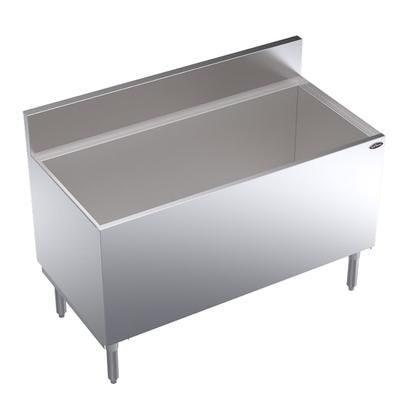 Krowne KR24-CB48 Beer Bin - Holds 12 Cases, 6 1/2" Back Splash, 48" x 24", Silver