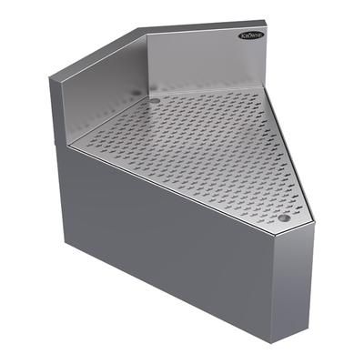 Krowne KR24-DRC45 24" Rear Angle - 45 Degree, 6 1/2" Back Splash w/ Angled Corner, Stainless Steel