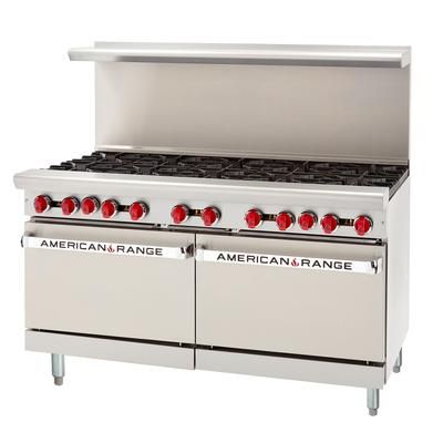 American Range AR-48G-2B-CC LP 60" 2 Burner Commercial Gas Range w/ Griddle & 2 Convection Ovens, Liquid Propane, Stainless Steel, Gas Type: LP
