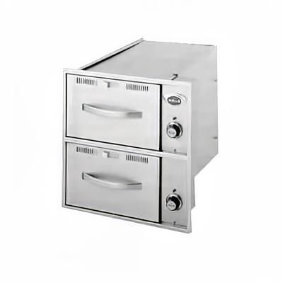 Wells RW-26HD 120 (5C-RW26HD-120) 29.5"W Built In Warming Drawer w/ (2) 21.5" Compartments, 120v, Stainless Steel
