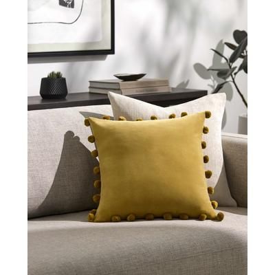 Selas 18" Square Modern Cotton Dark Orange/Caramel/Peach/Mustard/Olive Throw Pillow - Boutique Rugs