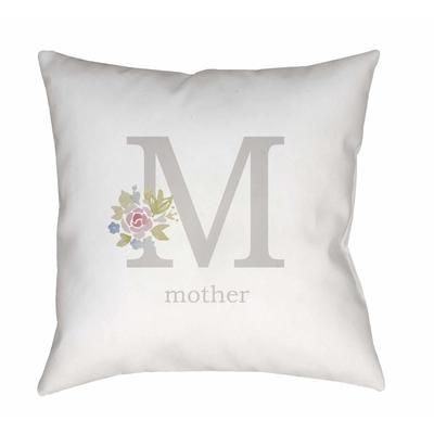 Talia 20" Square Cottage Off White/Light Silver/Pale Slate Outdoor Throw Pillow - Boutique Rugs