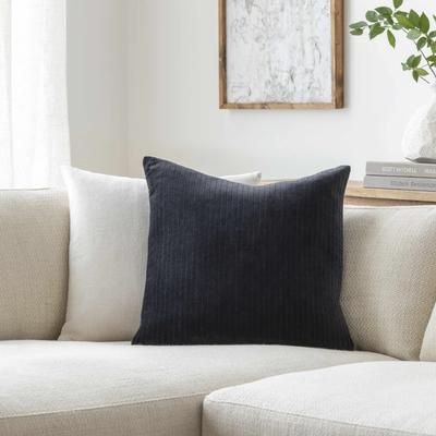 Rawya 18" Square Modern Cotton Teal Throw Pillow - Boutique Rugs