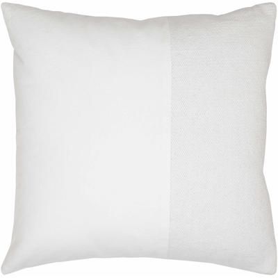 Jaxon 22" Square Modern Cotton Off White/Light Silver/White Throw Pillow - Boutique Rugs