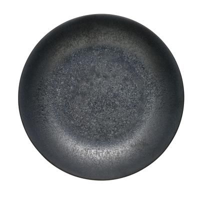 Libbey 109702 8 3/4" Round Ignea Deep Coupe Plate - Porcelain, Dark Matte, Stoneware, Black, Case of 12