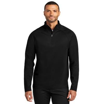 Port Authority K870 C-FREE Cypress 1/4-Zip in Deep Black size Small | Polyester Blend