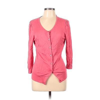 Halogen Cardigan Sweater: Pink - Women's Size Large