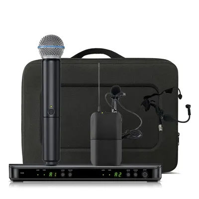 BLX288/P58 professional wireless vocal microphone UHF system kit handheld for karaoke stage performance church speech