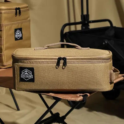 Outdoor Camping Storage Pouch Multipurpose Travel BBQ Hiking Organizer 900D Oxford Cloth Double Zipper for Travel Hiking BBQ