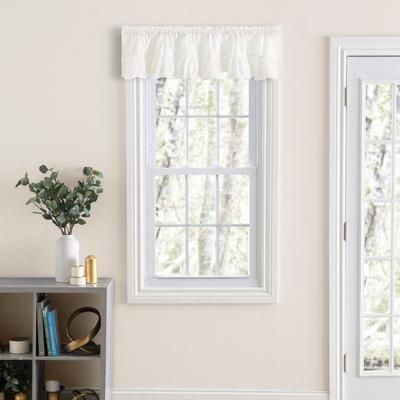 Classic Wide Ruffle Ruffled Valance by Ellis Curtains in Natural