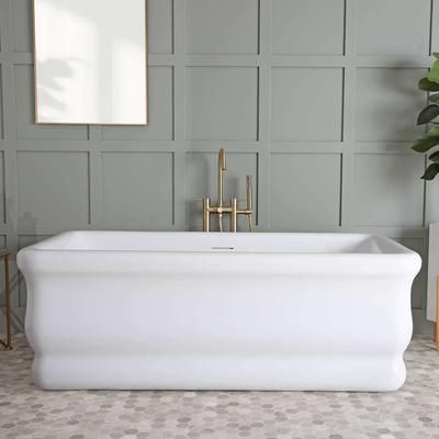 Randolph Morris Brighton 71 Inch Acrylic Double Ended Freestanding Tub - No Faucet Drillings RMD82-W