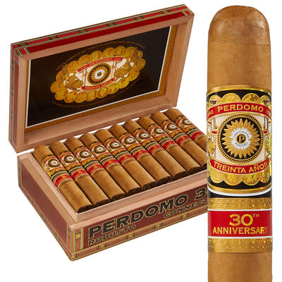 Perdomo 30th Anniversary Box-Pressed Connecticut - Box of 30