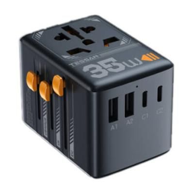 Tessan 35W Universal Travel Adapter with USB Charging TS-WTA-02